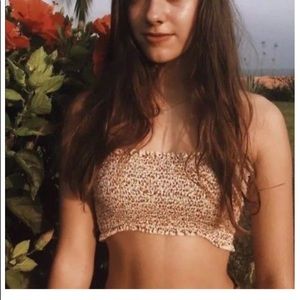 NWT brandy melville red and yellow bandeau top